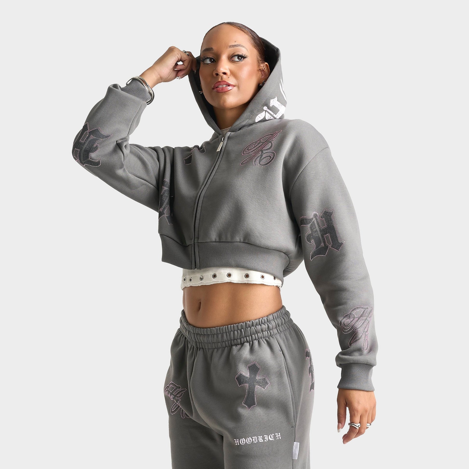 Women's Hoodrich Scarlet Full-Zip Hoodie - Lava Smoke/Pink