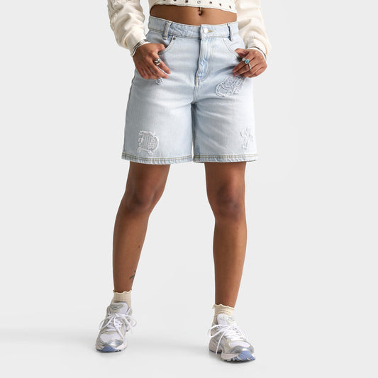 Women's Hoodrich Mist Appliqué Denim Shorts - Light Blue Wash