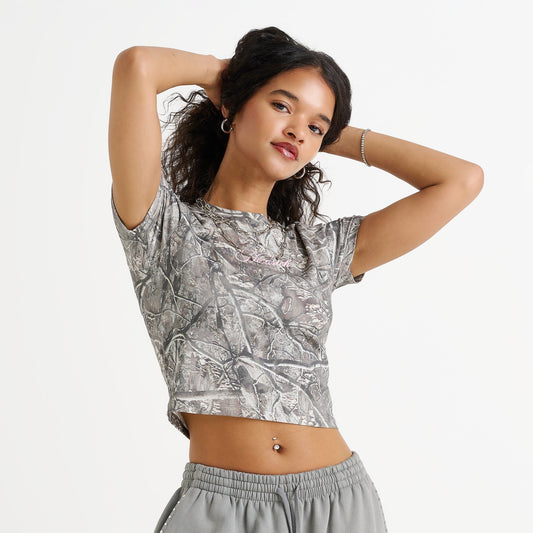 Women's Hoodrich Woodland Camo Baby T-Shirt - Camo