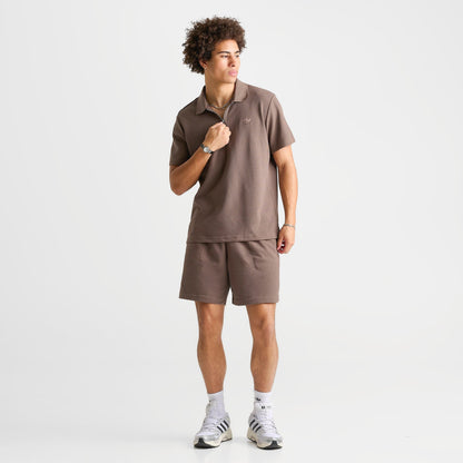 Men's adidas Originals Trefoil Essentials Waffle Polo Shirt - Earth Strata