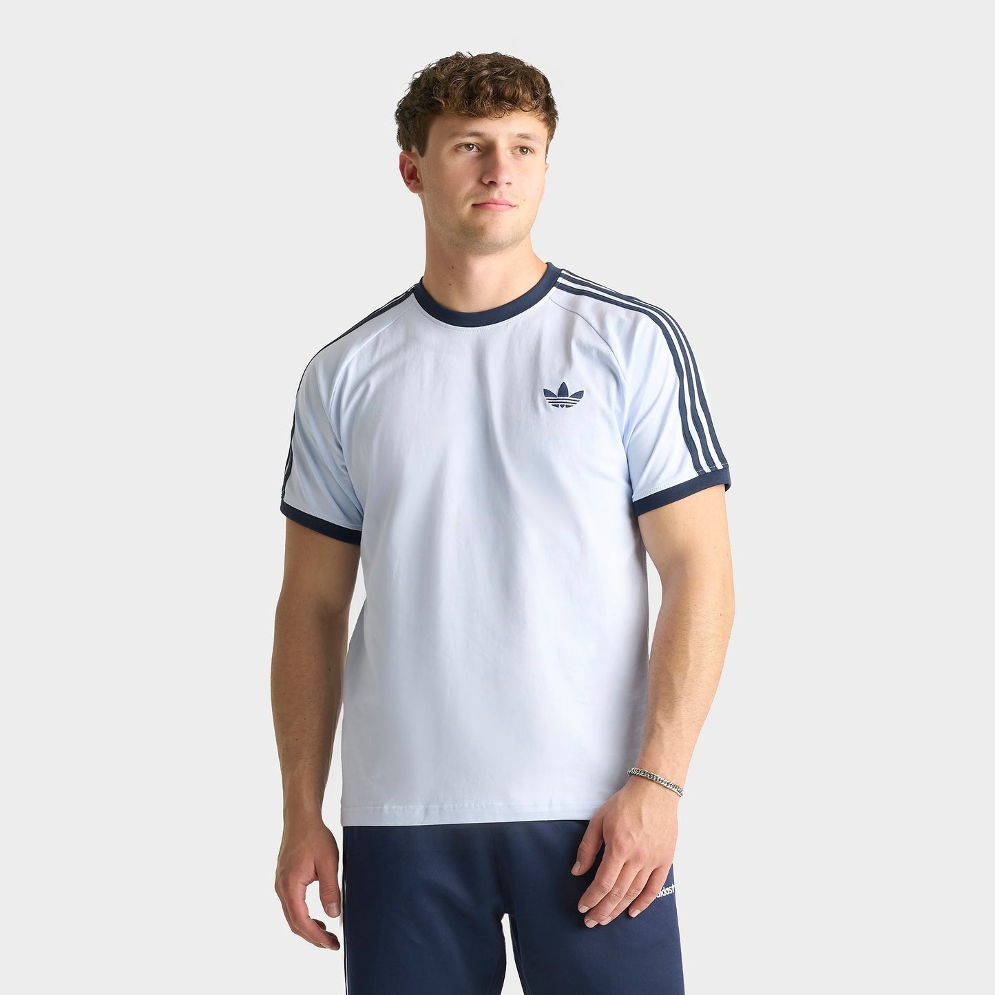 Men's adidas Originals Cali T-Shirt - Crystal Sky/Navy