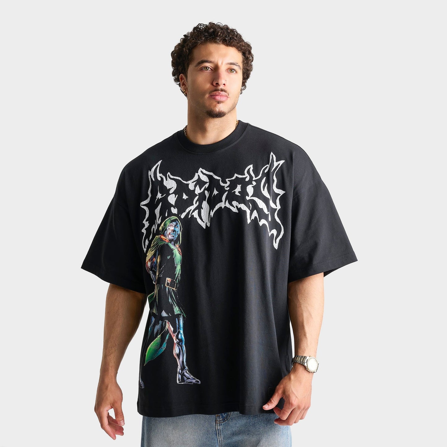 Men's adidas x Marvel Doom Graphic T-Shirt - Black