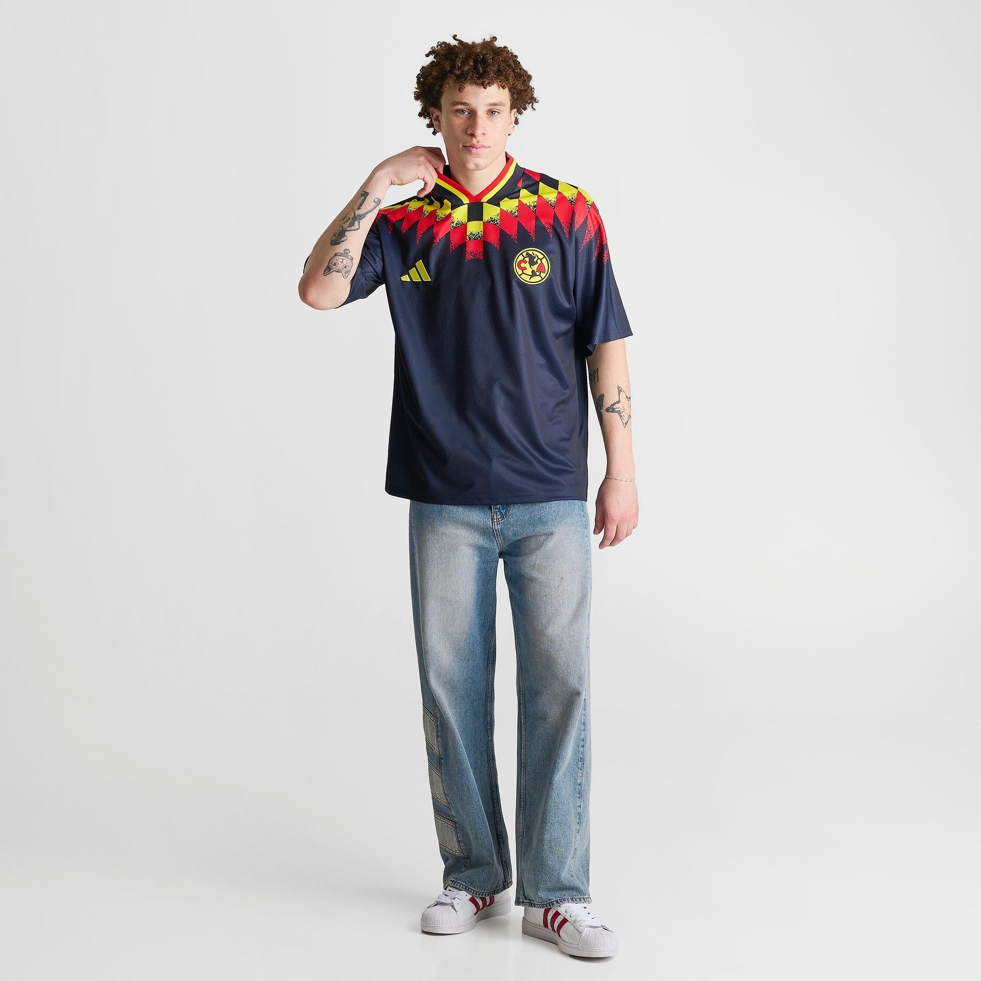 Men's adidas Club America Stadium Soccer Jersey - Legend Purple/Legend Ink