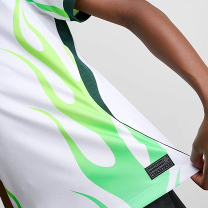 Big Kids' Nike Nigeria 26 Stadium Away Dri-FIT Replica Soccer Jersey - White/Green Glow/Black