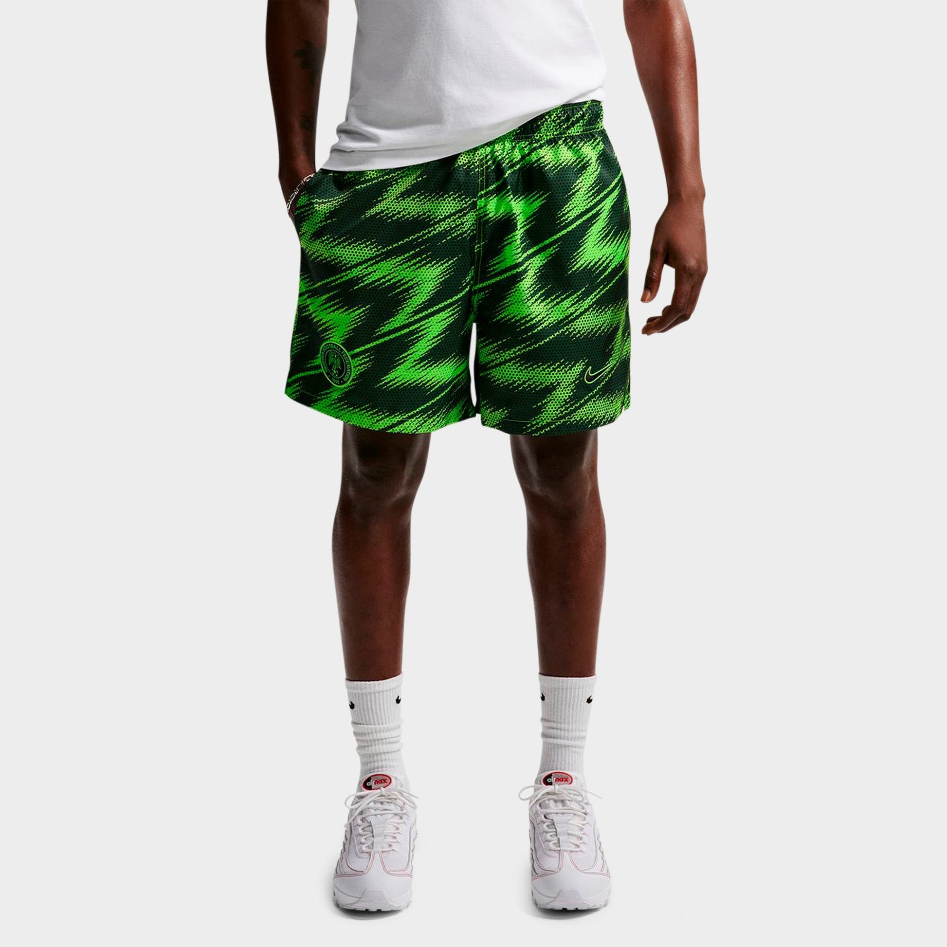 Men's Nike Club Nigeria Soccer Flow Shorts - Electric Green/Pro Green/Electric Green