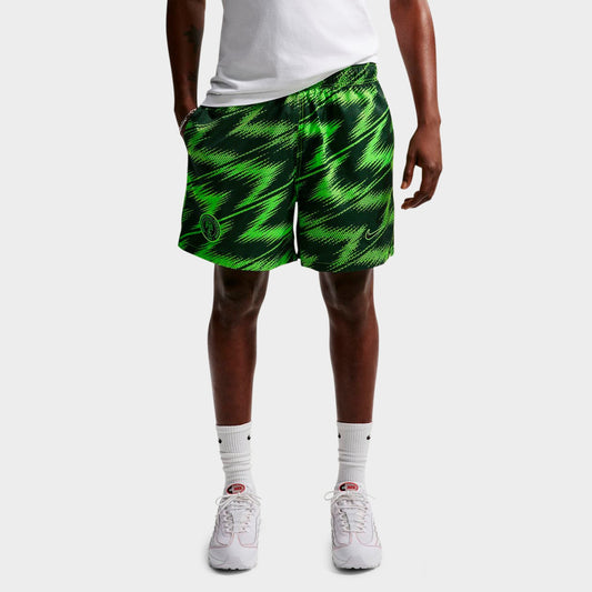 Men's Nike Club Nigeria Soccer Flow Shorts - Electric Green/Pro Green/Electric Green
