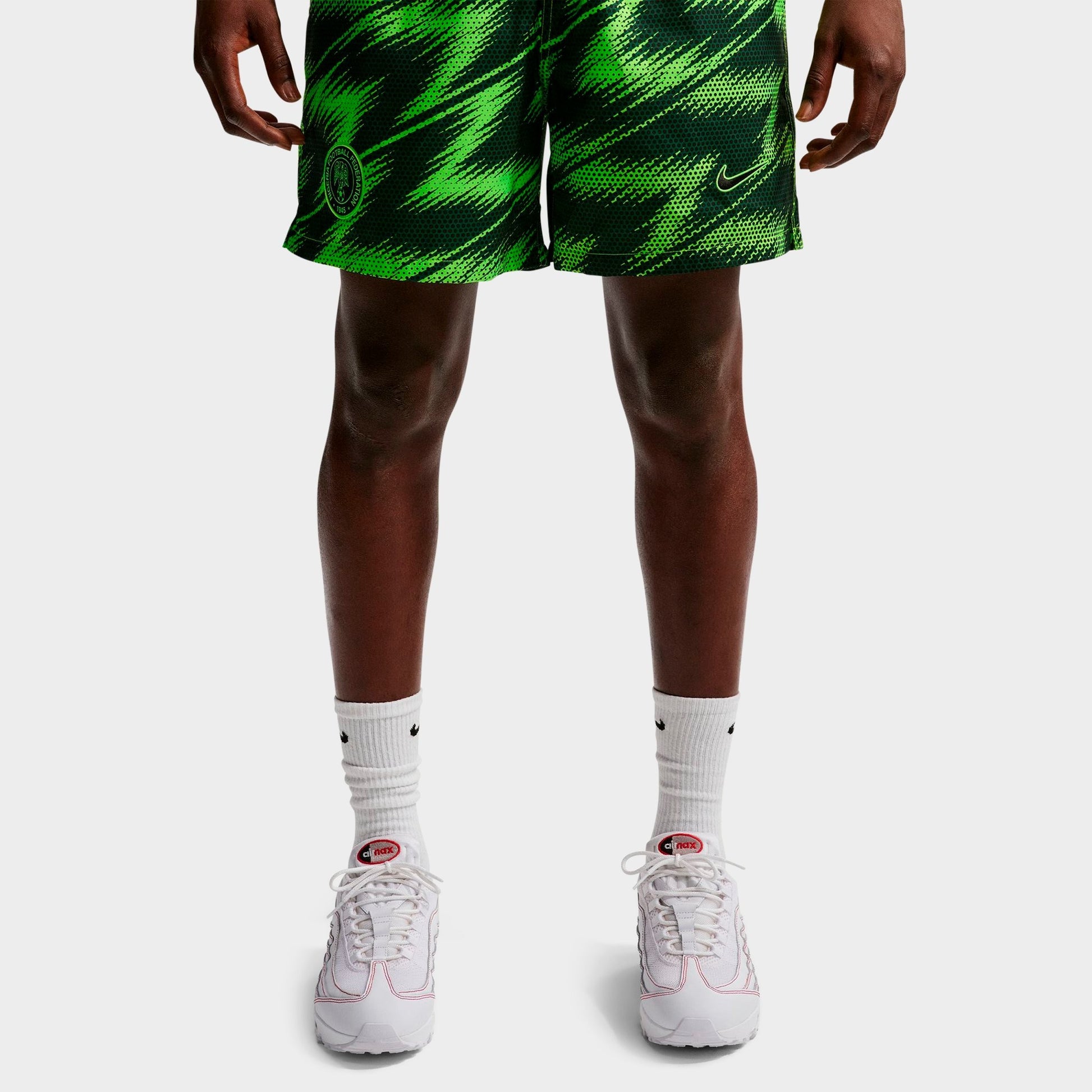 Men's Nike Club Nigeria Soccer Flow Shorts - Electric Green/Pro Green/Electric Green