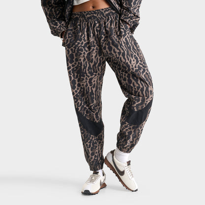 Women's Nike Sportswear Woven Printed Jogger Pants - Black/Black