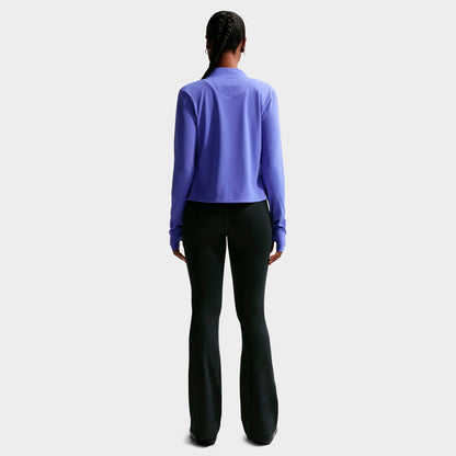 Women's Nike One High-Waisted Flared Leggings - Black/White