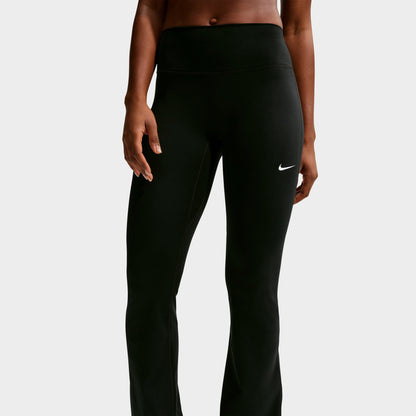 Women's Nike One High-Waisted Flared Leggings - Black/White