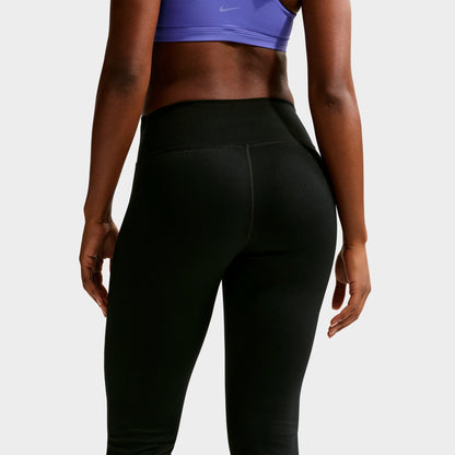 Women's Nike One High-Waisted Flared Leggings - Black/White