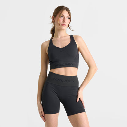 Women's Nike Pro Seamless Tank - Dark Smoke Grey