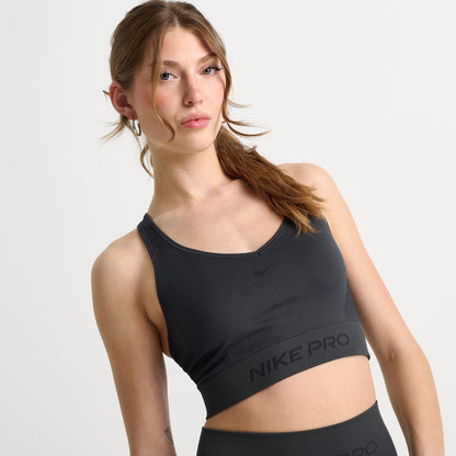 Women's Nike Pro Seamless Tank - Dark Smoke Grey