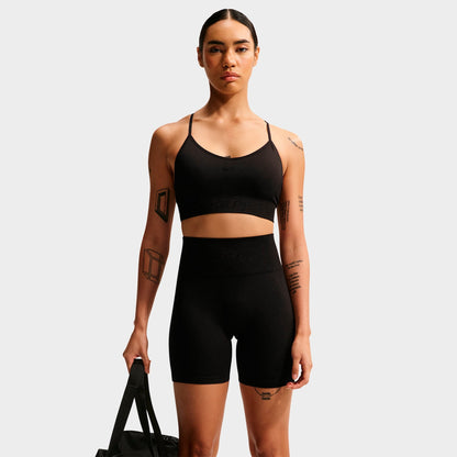 Women's Nike Pro Seamless Light-Support Padded Sports Bra - Black