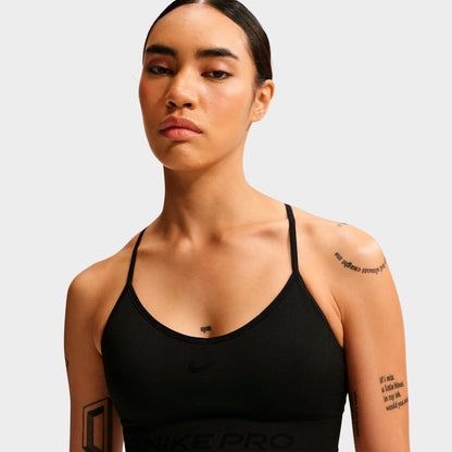 Women's Nike Pro Seamless Light-Support Padded Sports Bra - Black