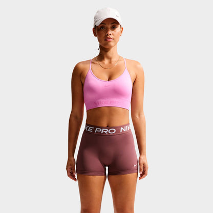 Women's Nike Pro Seamless Light-Support Padded Sports Bra - Light Magenta