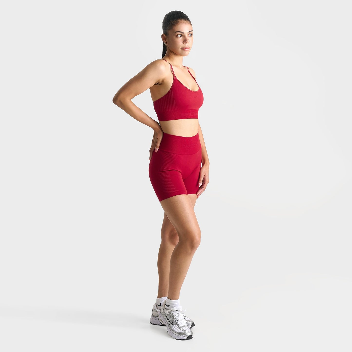 Women's Nike Pro Seamless Light-Support Padded Sports Bra - Tough Red