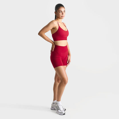 Women's Nike Pro Seamless Light-Support Padded Sports Bra - Tough Red
