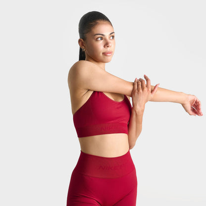 Women's Nike Pro Seamless Light-Support Padded Sports Bra - Tough Red
