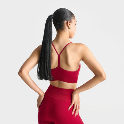 Women's Nike Pro Seamless Light-Support Padded Sports Bra - Tough Red