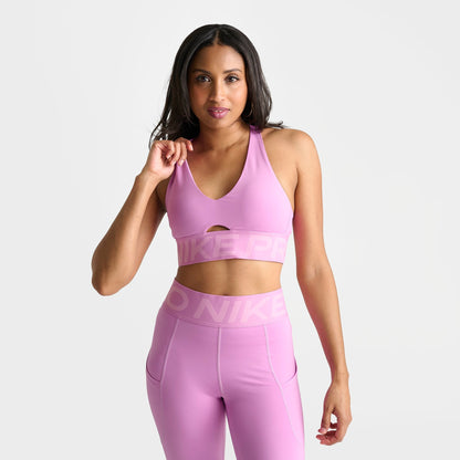 Women's Nike Pro Sculpt Medium-Support Padded Sports Bra - Light Magenta/Pink Rise/White