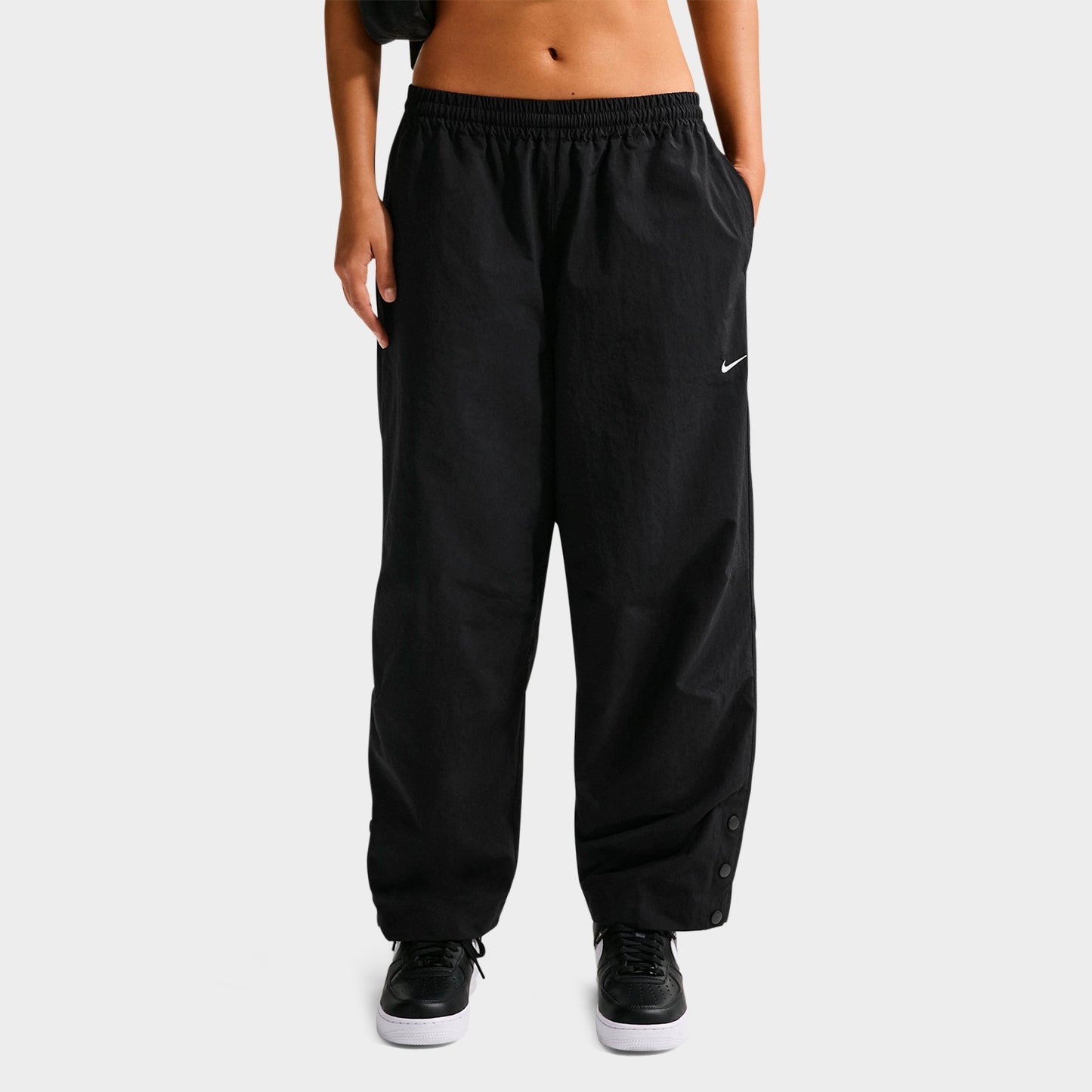 Women's Nike Sportswear Oversized High-Waisted Woven Pants - Black/Sail