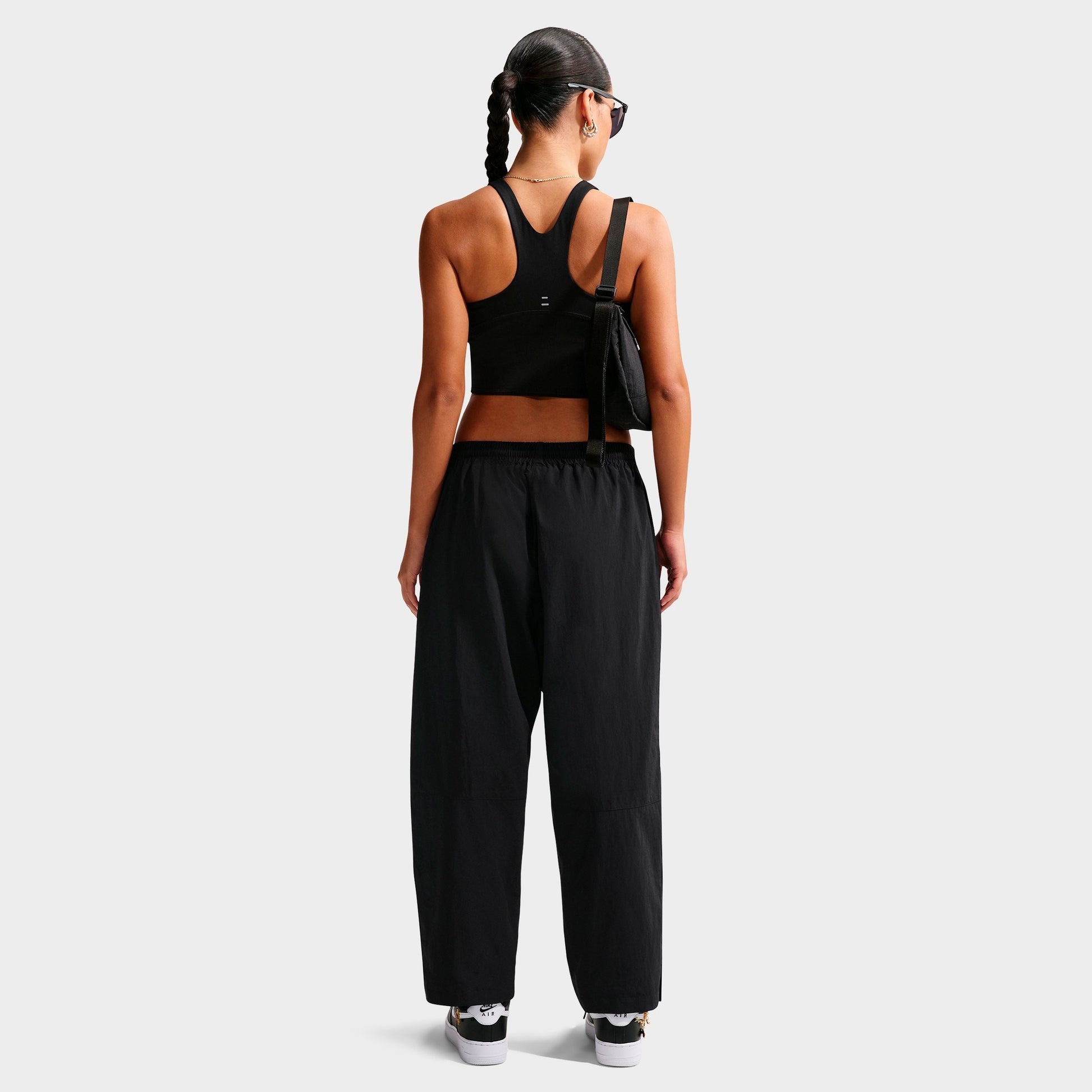 Women's Nike Sportswear Oversized High-Waisted Woven Pants - Black/Sail