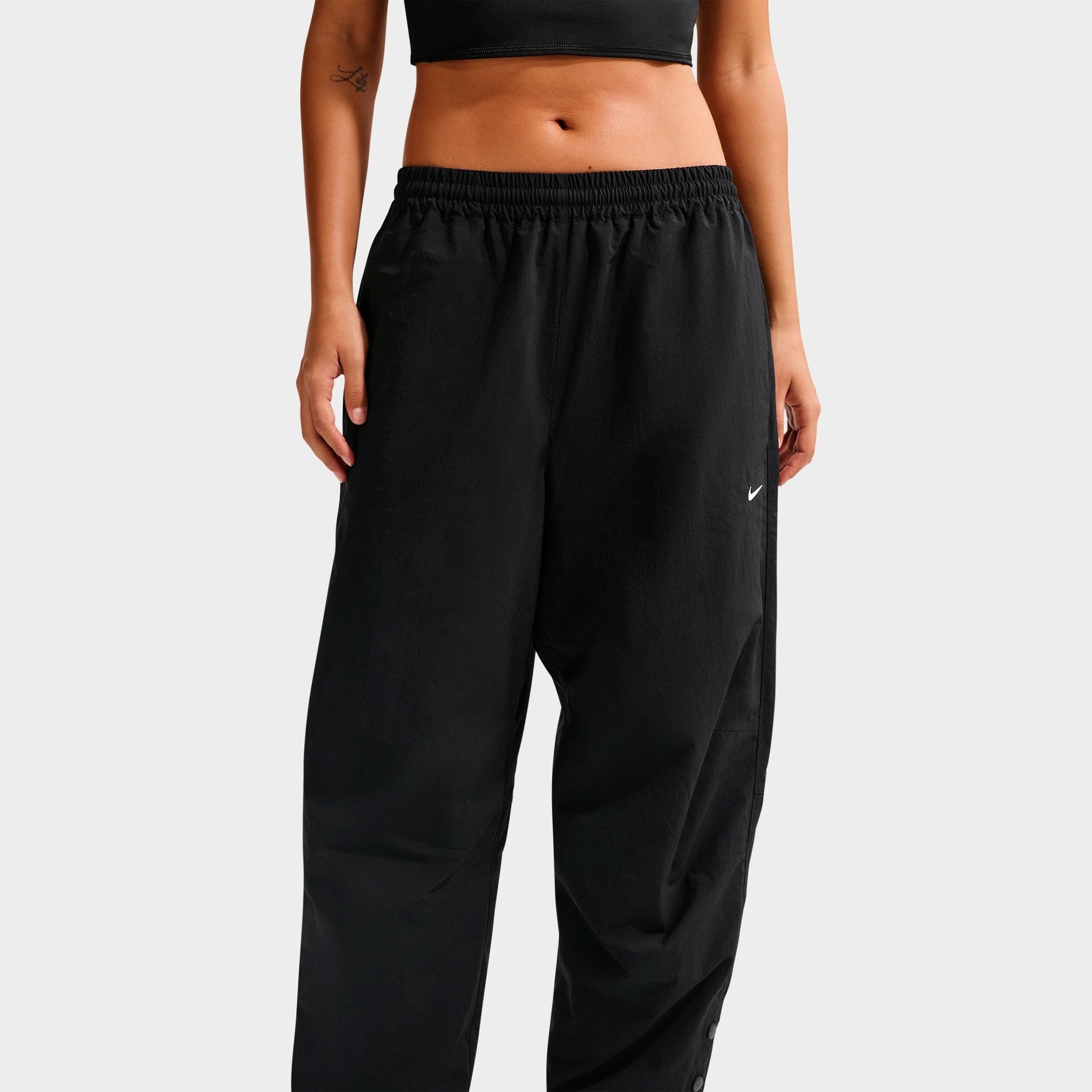 Women's Nike Sportswear Oversized High-Waisted Woven Pants - Black/Sail