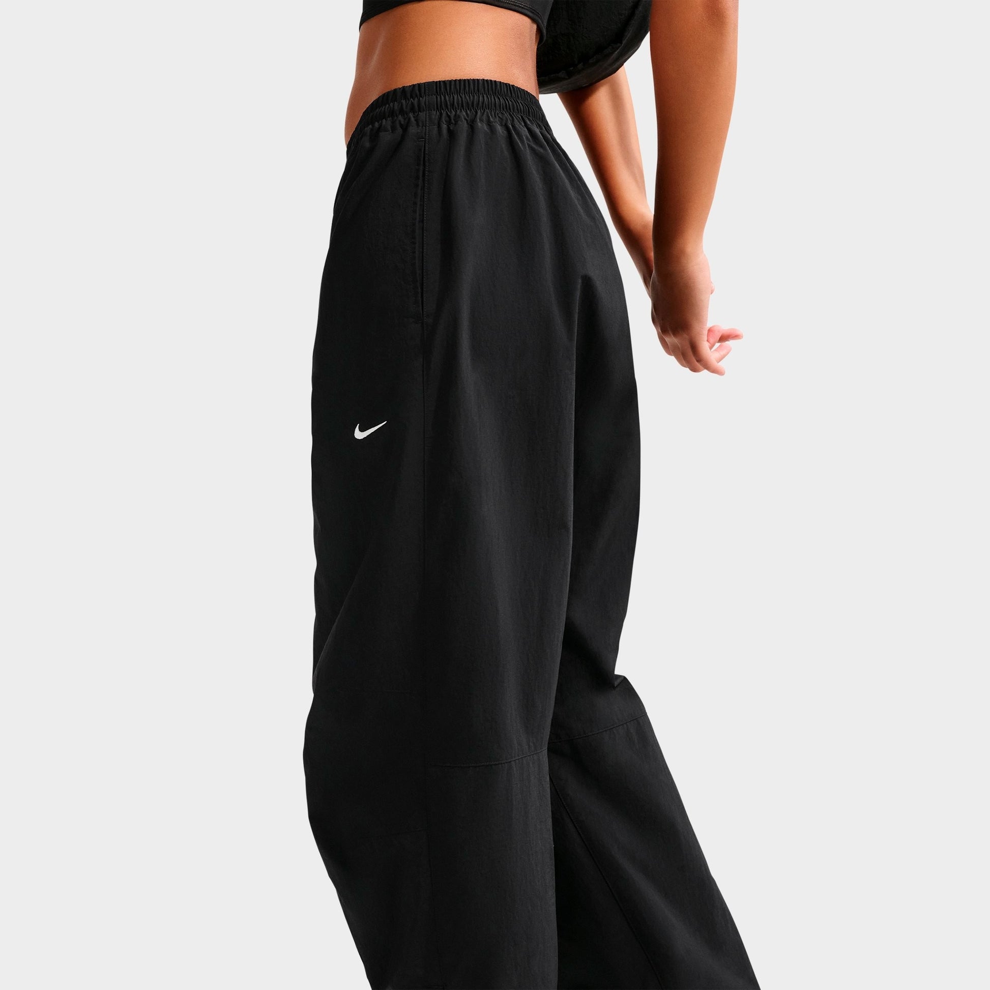 Women's Nike Sportswear Oversized High-Waisted Woven Pants - Black/Sail