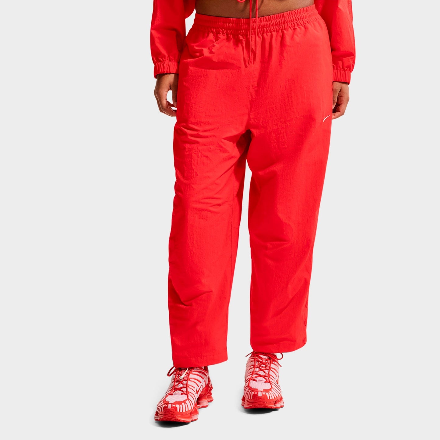 Women's Nike Sportswear Oversized High-Waisted Woven Pants - Light Crimson/Sail