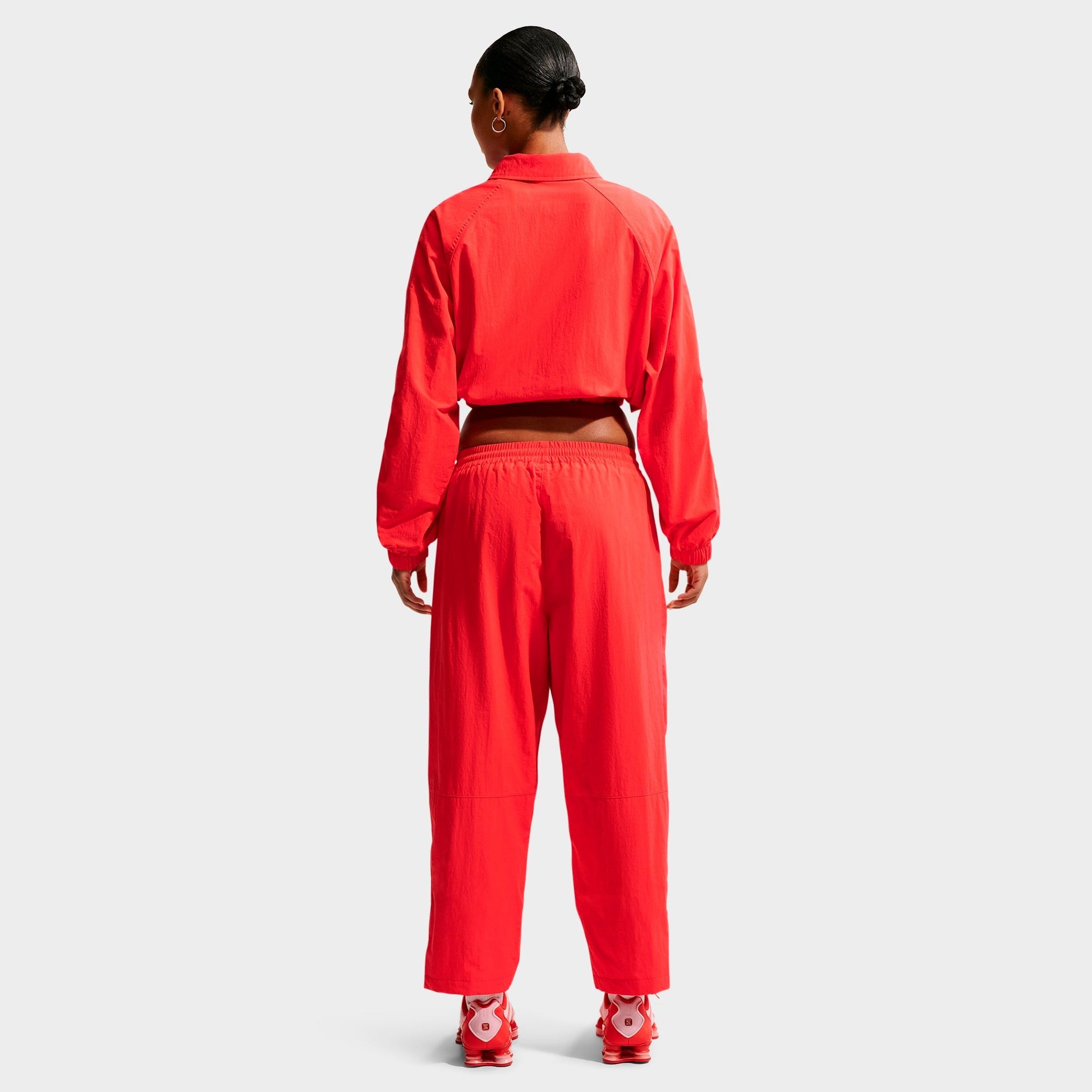 Women's Nike Sportswear Oversized High-Waisted Woven Pants - Light Crimson/Sail