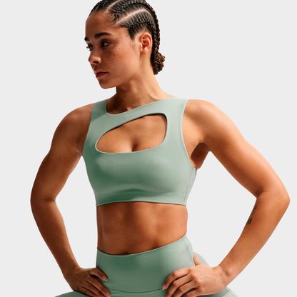 Women's Nike Zenvy Light Support Lightly Lined Sports Bra - Steam/White