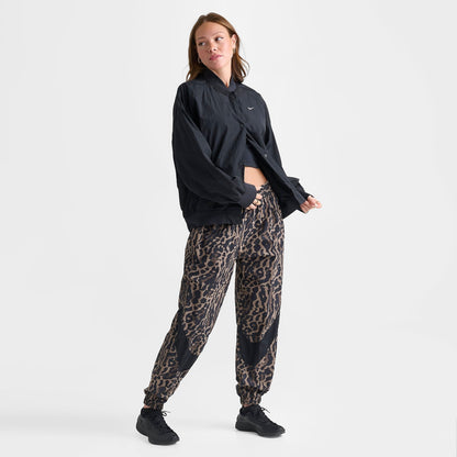 Women's Nike Sportswear Oversized Varsity Jacket - Black/Black/Black/White