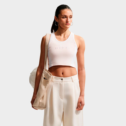Women's Nike Sportswear Tight Graphic Tank Top - Chalk/White