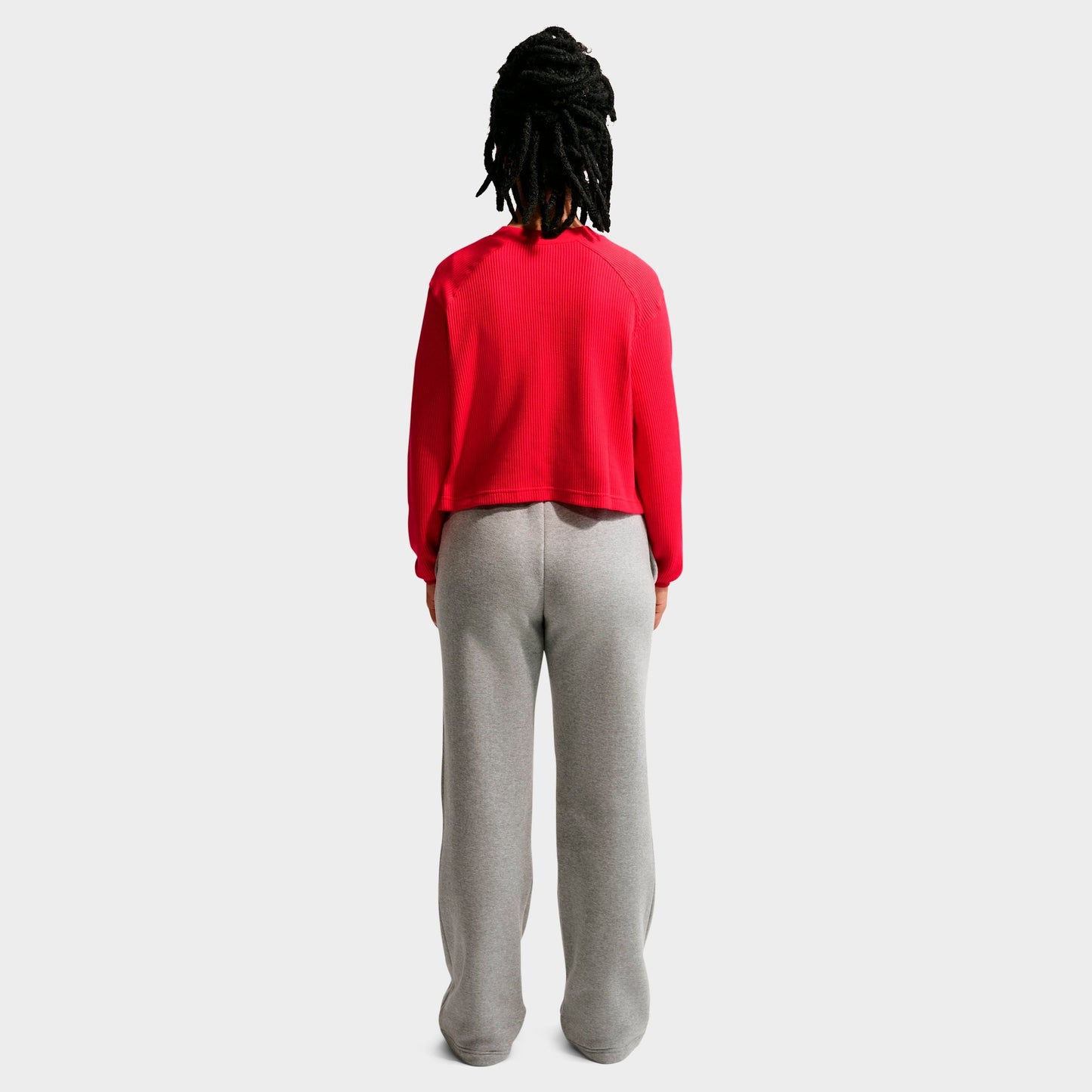 Women's Nike Sportswear Chill Waffle Oversized Long-Sleeve Henley Top - Light Crimson/Sail
