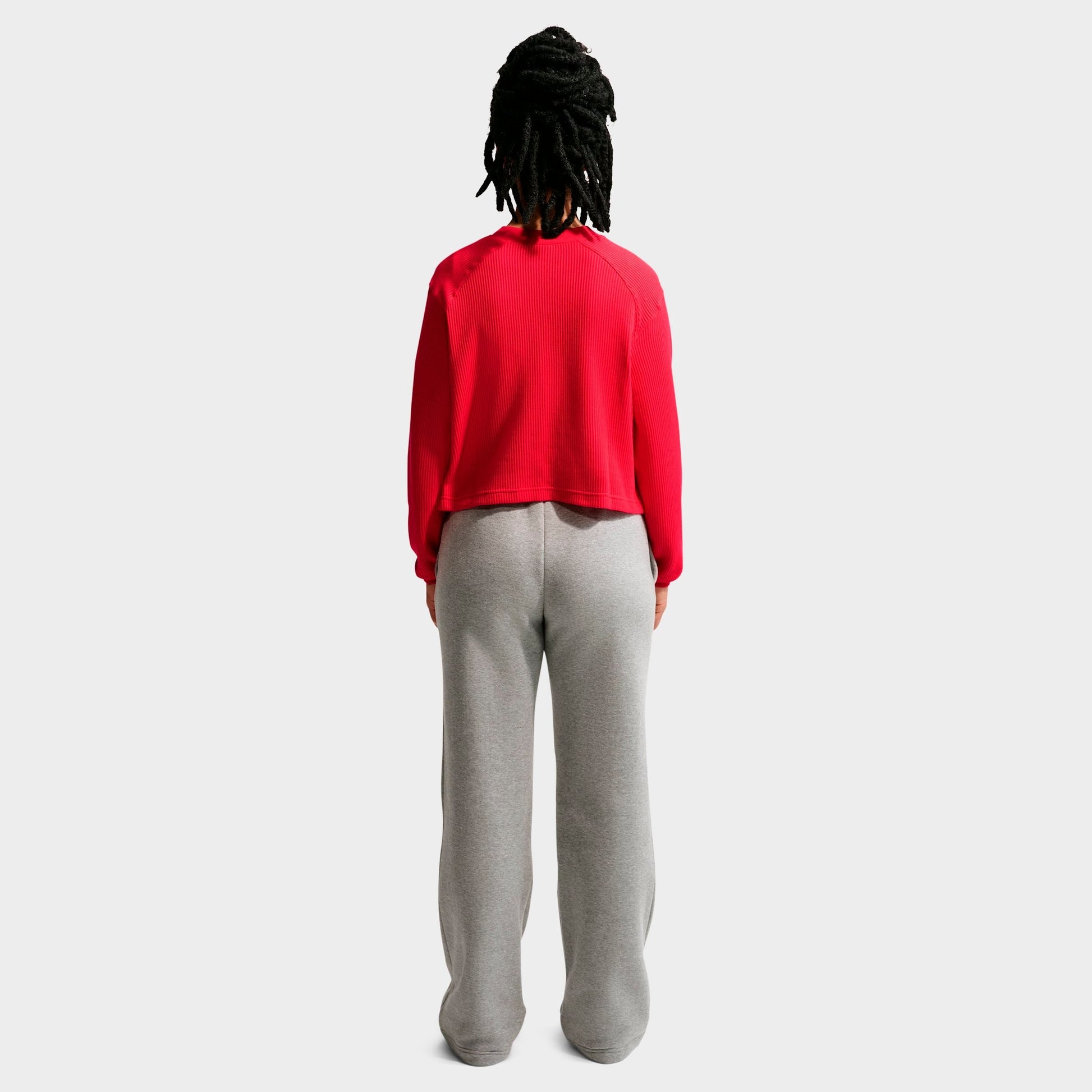 Women's Nike Sportswear Chill Waffle Oversized Long-Sleeve Henley Top - Light Crimson/Sail
