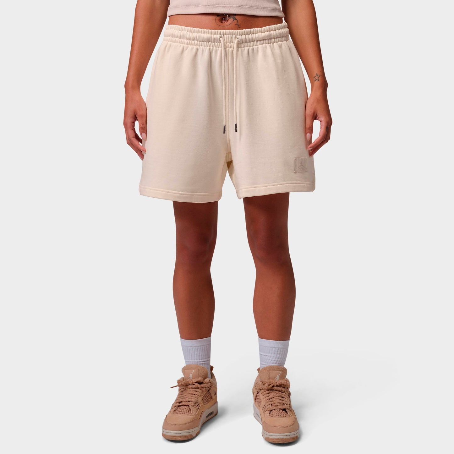 Women's Jordan Flight Fleece Shorts - Pale Ivory/Legend Light Brown