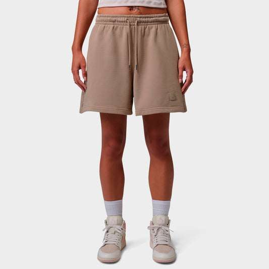 Women's Jordan Flight Fleece Shorts - Khaki/Limestone