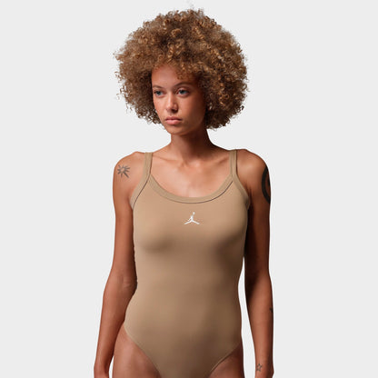 Women's Jordan Brooklyn Essentials Tank Bodysuit - Khaki/White