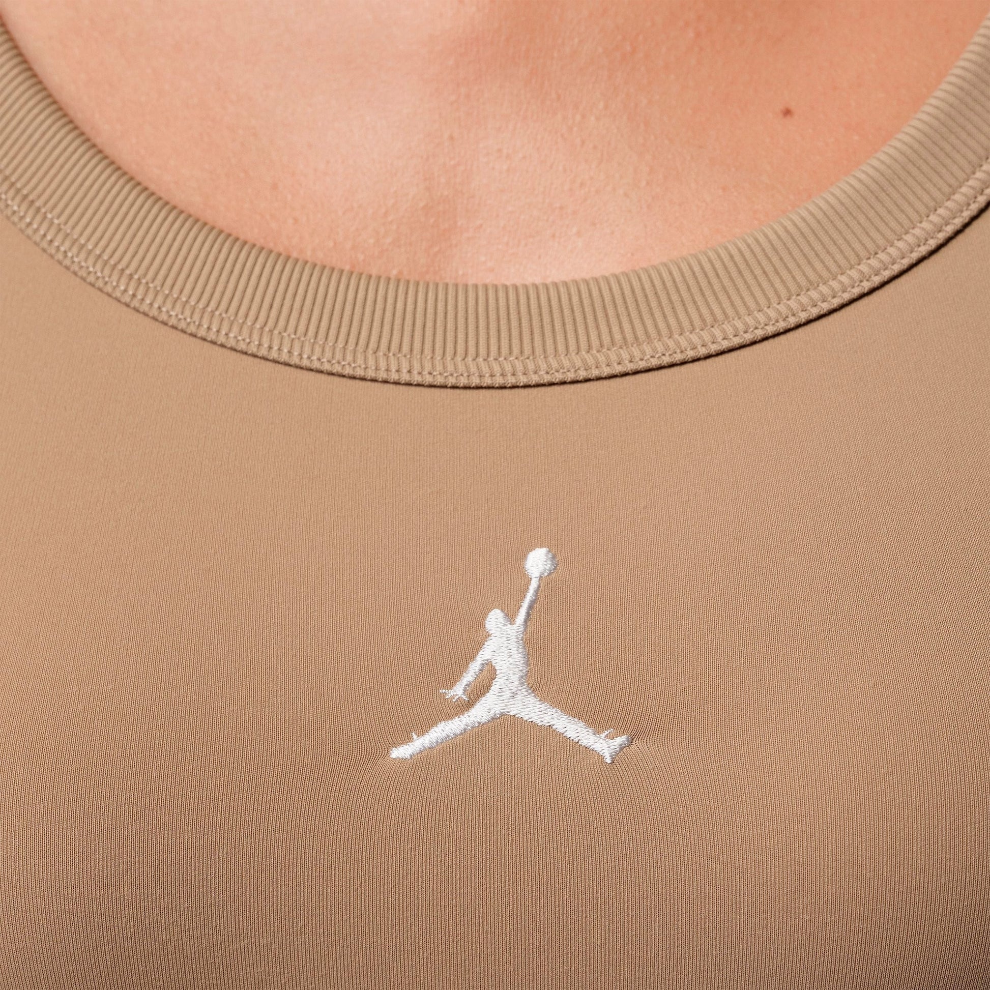 Women's Jordan Brooklyn Essentials Tank Bodysuit - Khaki/White