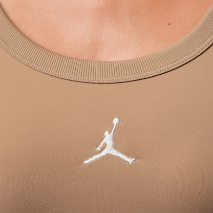 Women's Jordan Brooklyn Essentials Tank Bodysuit - Khaki/White