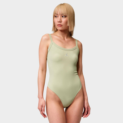 Women's Jordan Brooklyn Essentials Tank Bodysuit - Olive Aura/White