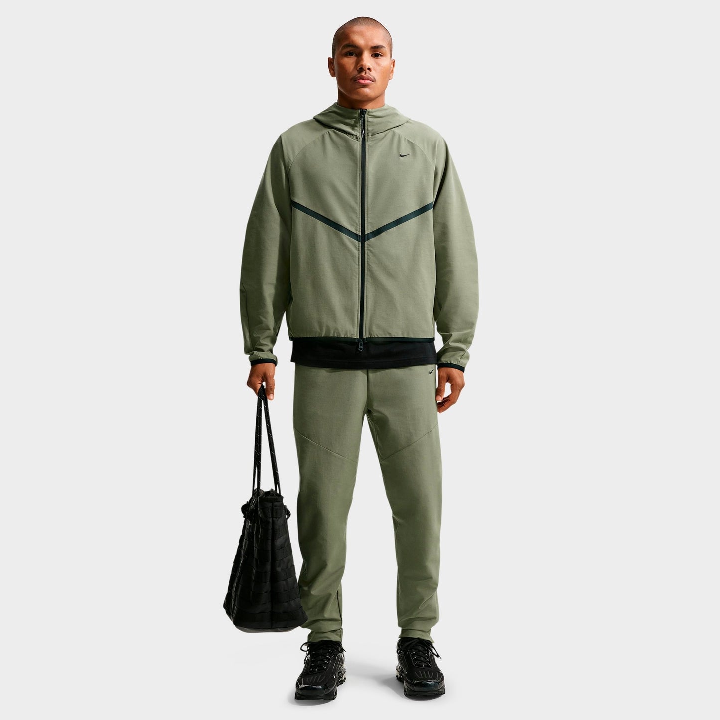 Men's Nike Tech Dri-FIT Shori Knit Pants - Silver Sage/Black