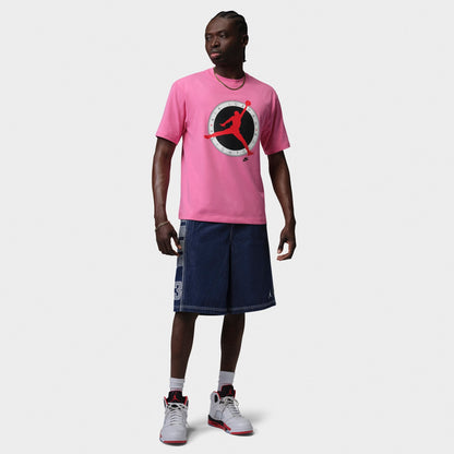 Men's Jordan Flight Club Baggy Denim Shorts - Blue Grey/White
