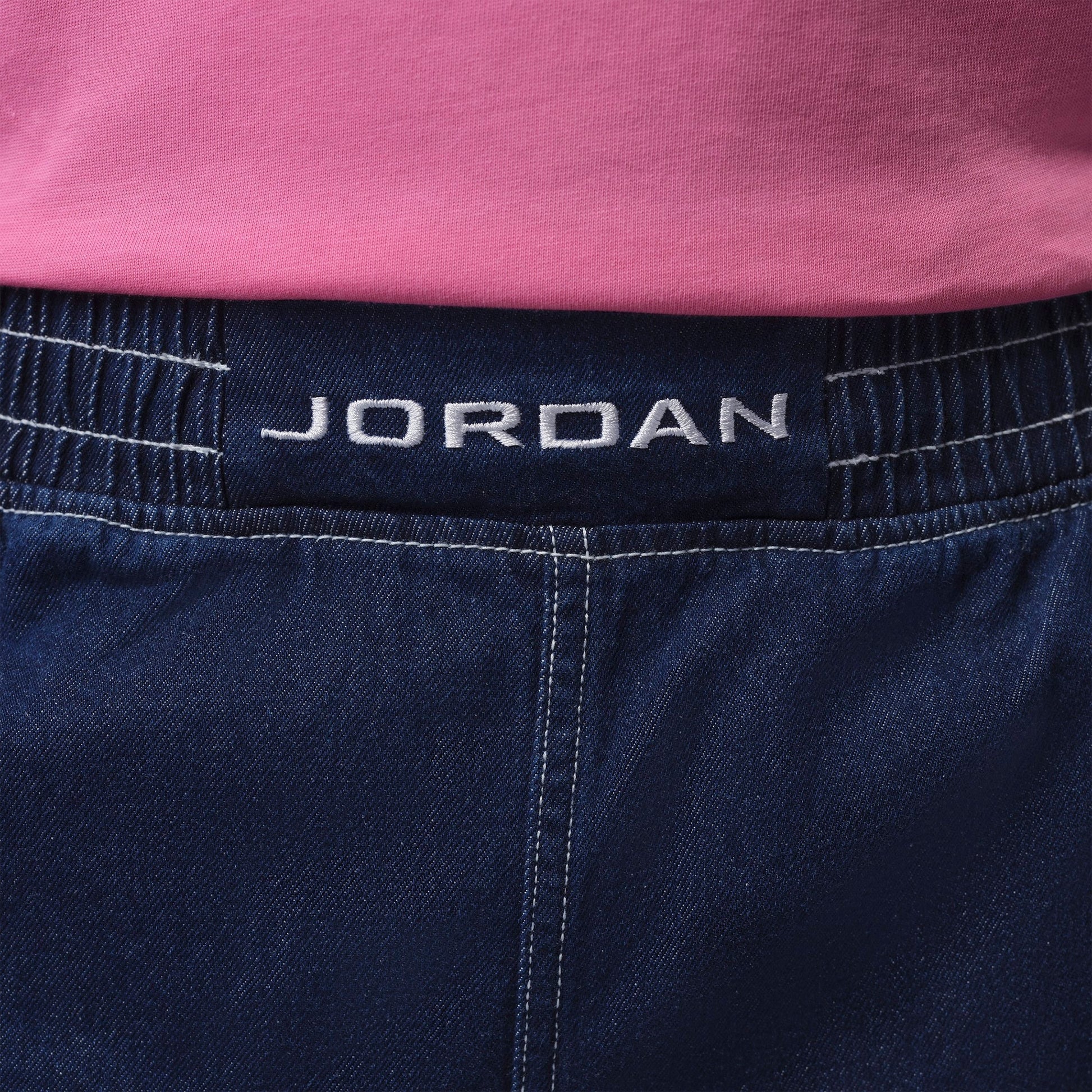 Men's Jordan Flight Club Baggy Denim Shorts - Blue Grey/White
