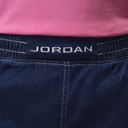 Men's Jordan Flight Club Baggy Denim Shorts - Blue Grey/White