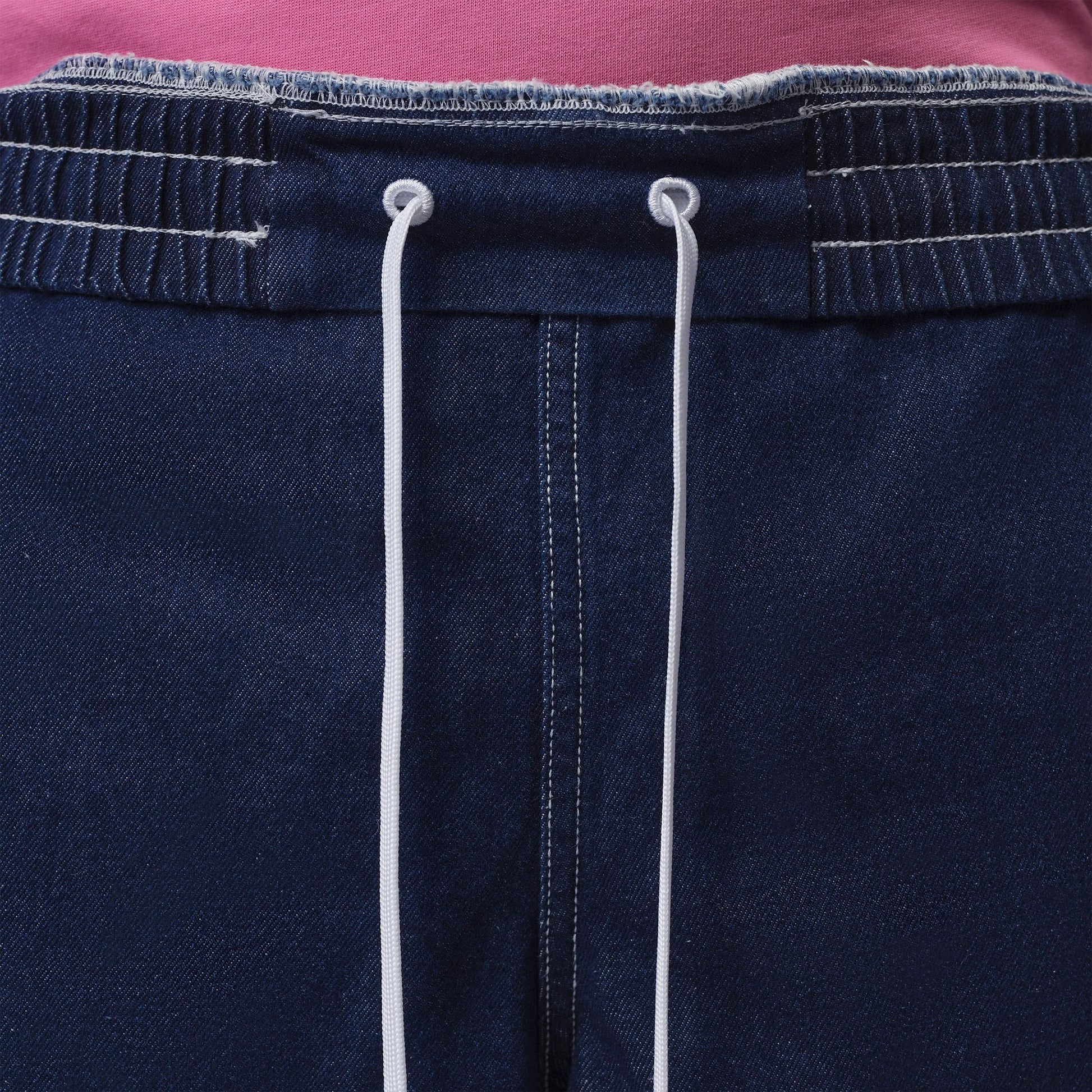 Men's Jordan Flight Club Baggy Denim Shorts - Blue Grey/White