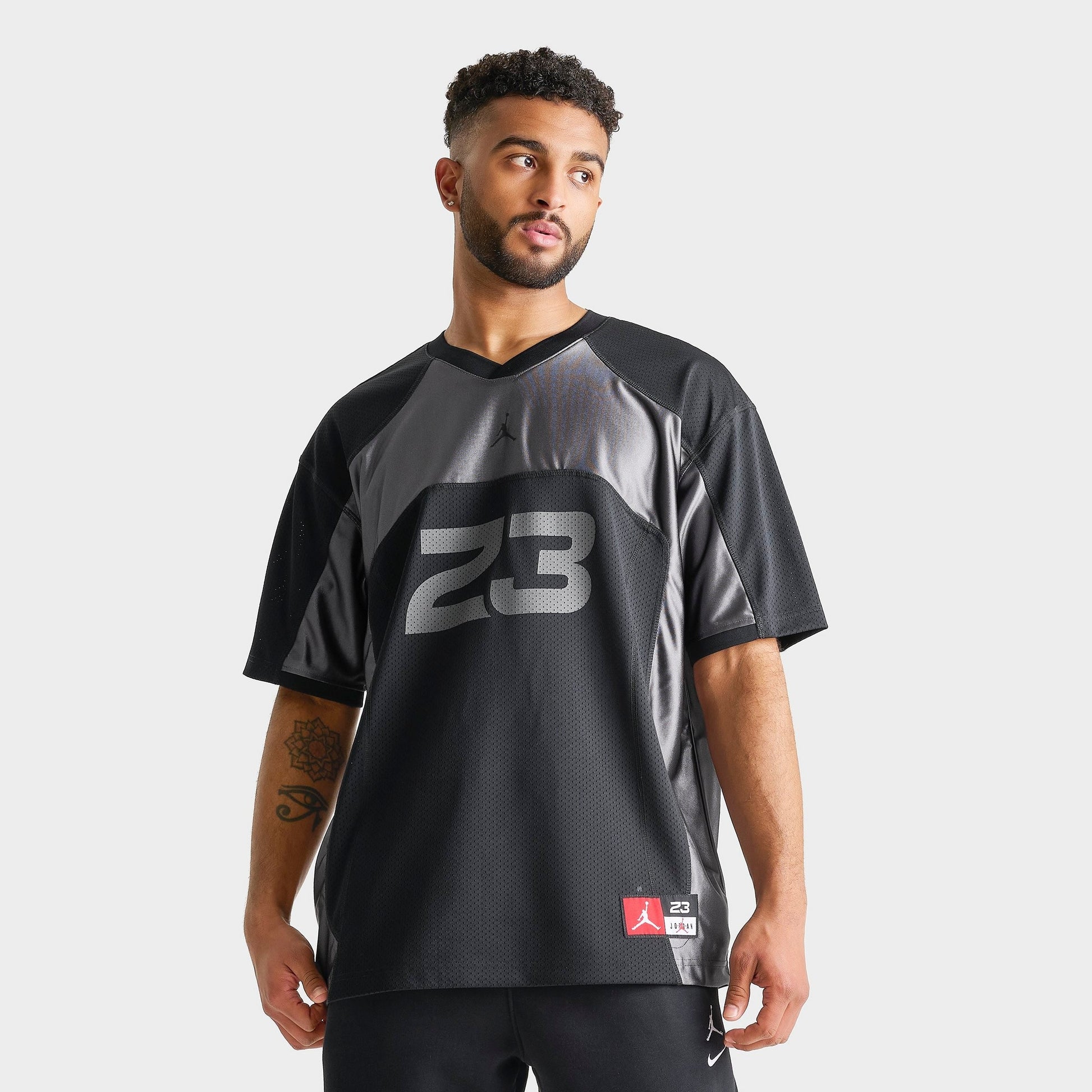Men's Jordan Flight Football Jersey - Black/Iron Grey/Black