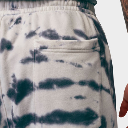 Men's Jordan Brooklyn Tie-Dye Festival Fleece Shorts - Sail/Off Noir/Black