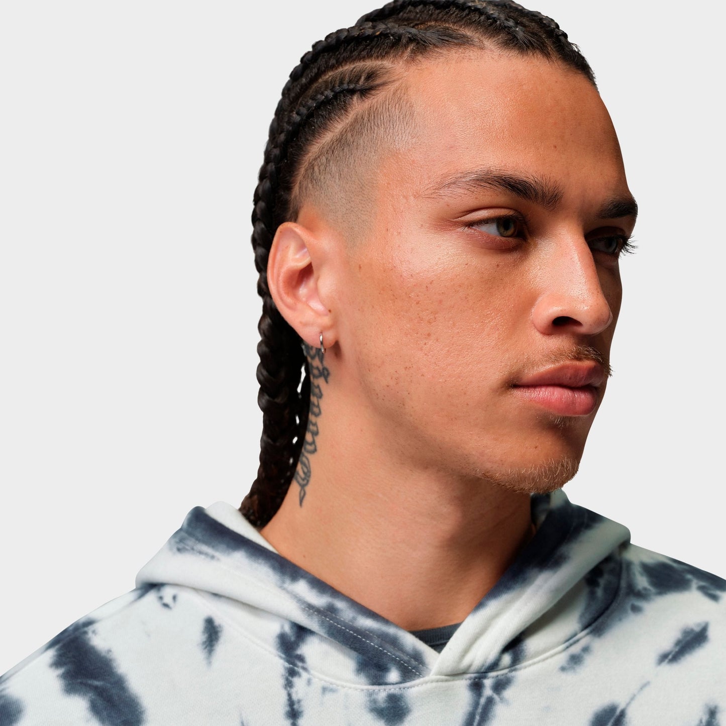 Men's Jordan Brooklyn Fleece Tie-Dye Festival Pullover Hoodie - Sail/Off-Noir/Black